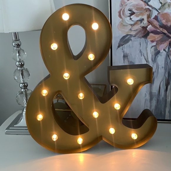 Marquee light threshold gold large‎ retro mid century modern home decor metal - Picture 14 of 16